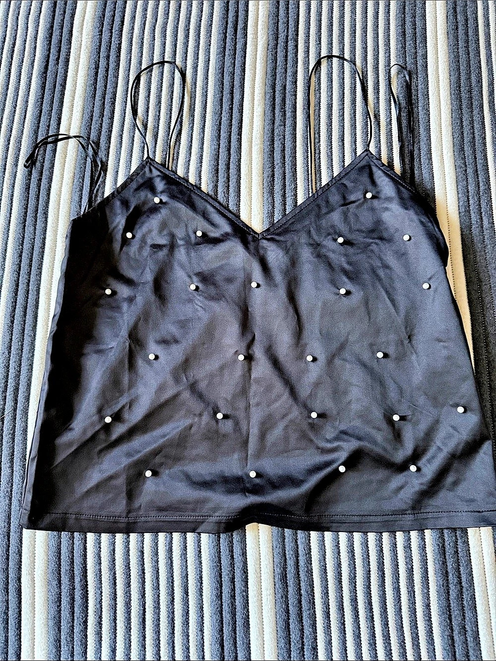 Zara Studded Camisole Black Top Black Size Medium